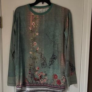 Floral Long Sleeve Top XL